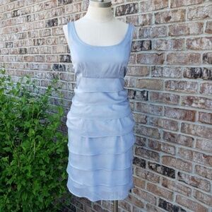 London Times Layer Sleeveless Dress Gray 8